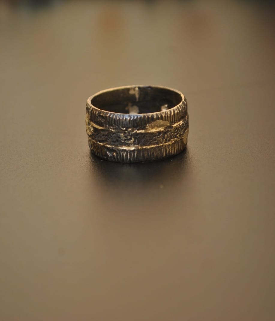 Anello artigianale con zircone