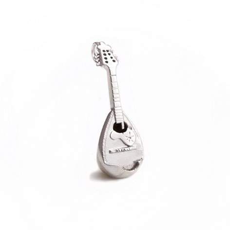 Ciondolo a mandolino in argento 925 rodiato CIT6 - Mogavero