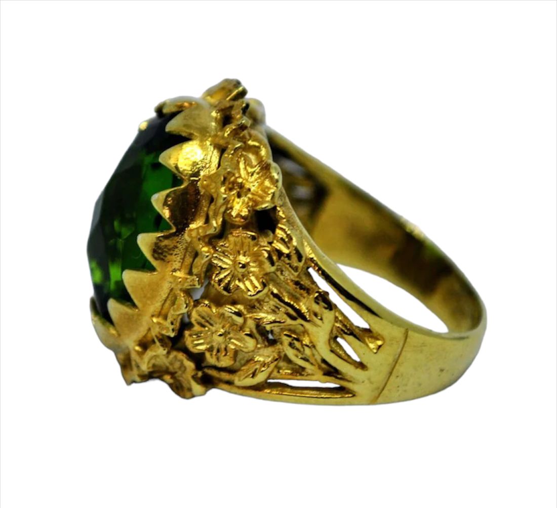 Anello in argento 925 dorato con quarzi ANA3 - Mogavero