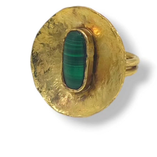 Anello Kore con Malachite