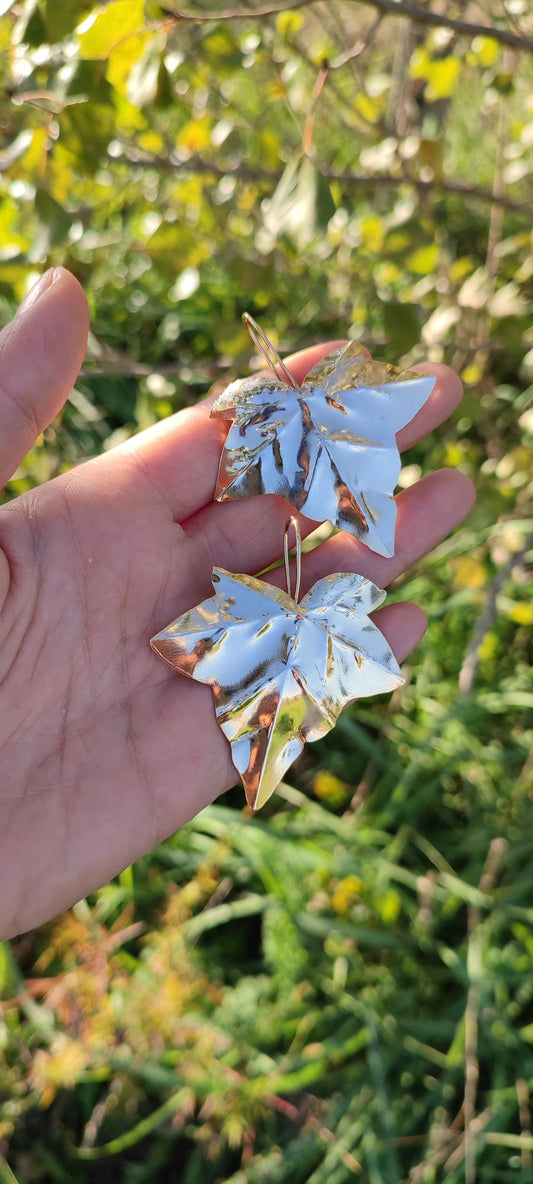 Orecchini "Edera"in argento dorato